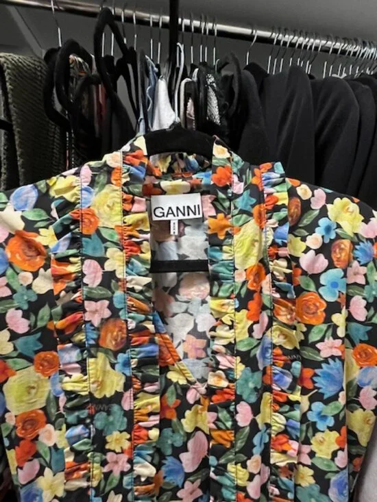 Ganni floral print midi dress - Picture 2 of 3